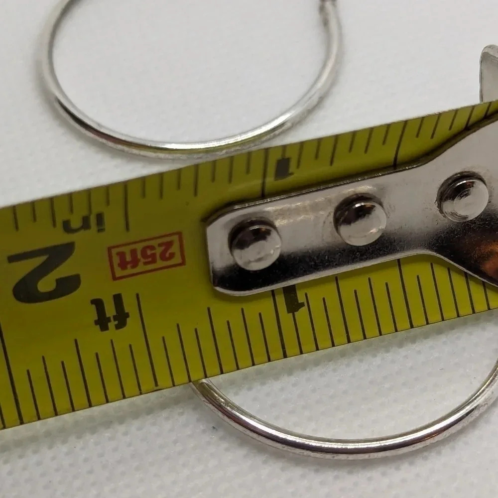 Simple sterling  hoops - Picture 6 of 6